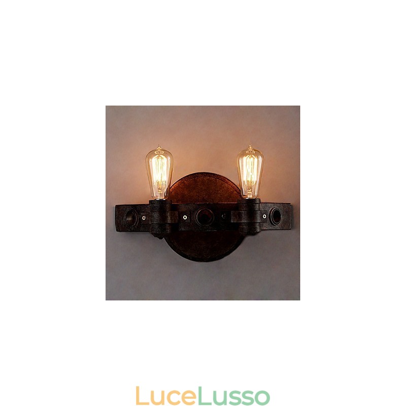Lampada da parete in metallo creativa in stile loft, vintage, industriale, per la sala da caffè, bar, foyer, illuminazione da parete decorativa