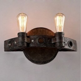 Lampada da parete in metallo creativa in stile loft, vintage, industriale, per la sala da caffè, bar, foyer, illuminazione da parete decorativa