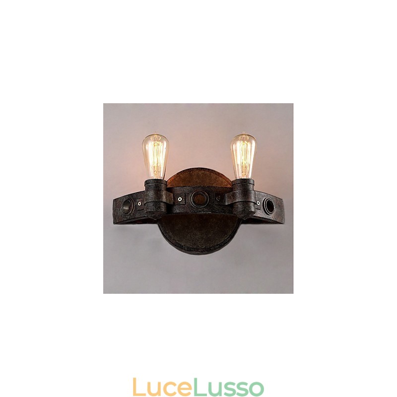 Lampada da parete in metallo creativa in stile loft, vintage, industriale, per la sala da caffè, bar, foyer, illuminazione da parete decorativa