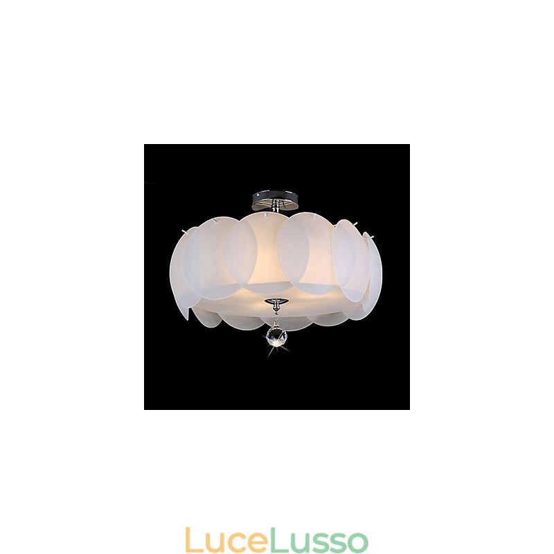 Lampadario in vetro a 3 luci, moderno, famiglia di luci a sospensione