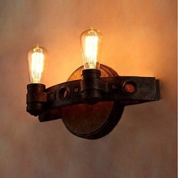 Lampada da parete in metallo creativa in stile loft, vintage, industriale, per la sala da caffè, bar, foyer, illuminazione da parete decorativa