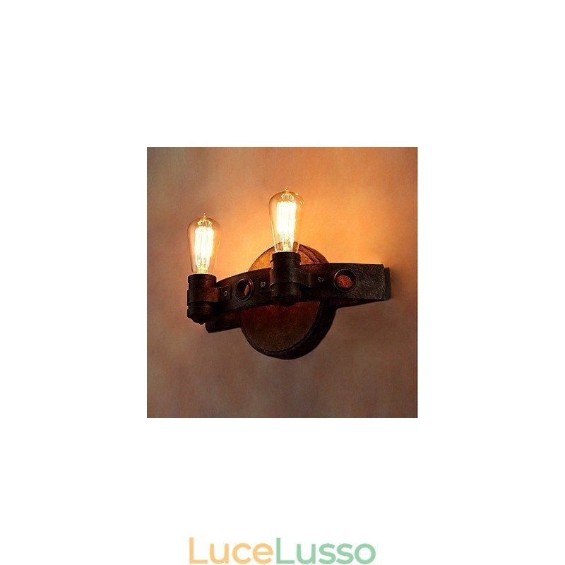 Lampada da parete in metallo creativa in stile loft, vintage, industriale, per la sala da caffè, bar, foyer, illuminazione da parete decorativa