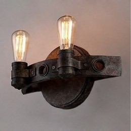 Lampada da parete in metallo creativa in stile loft, vintage, industriale, per la sala da caffè, bar, foyer, illuminazione da parete decorativa