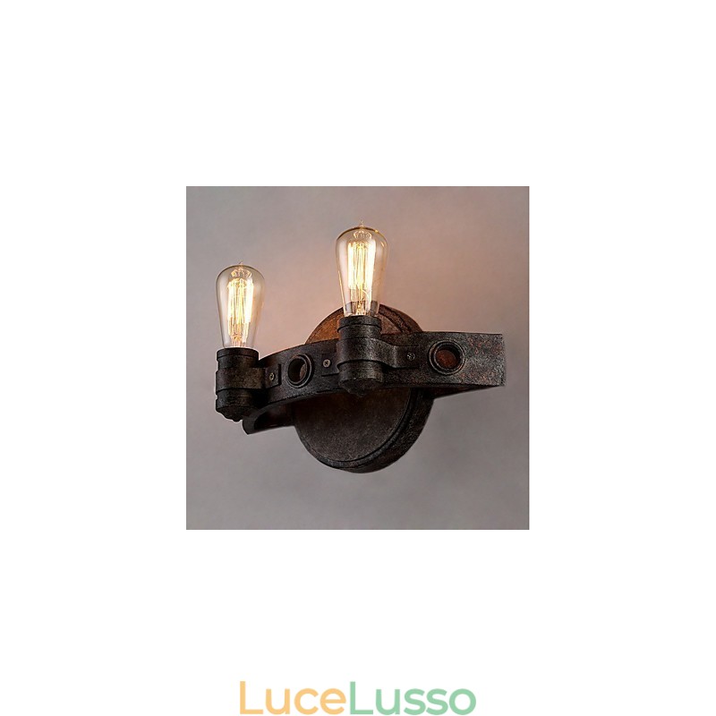 Lampada da parete in metallo creativa in stile loft, vintage, industriale, per la sala da caffè, bar, foyer, illuminazione da parete decorativa