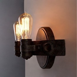 Lampada da parete in metallo creativa in stile loft, vintage, industriale, per la sala da caffè, bar, foyer, illuminazione da parete decorativa