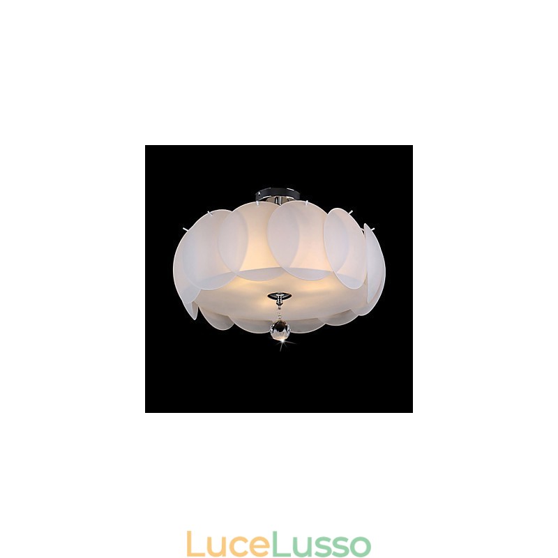 Lampadario in vetro a 3 luci, moderno, famiglia di luci a sospensione