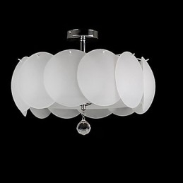 Lampadario in vetro a 3 luci, moderno, famiglia di luci a sospensione