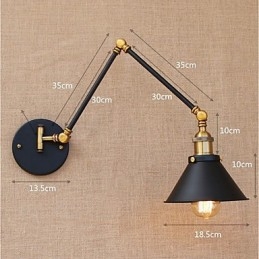 Funzione Vintage Country Galvanized per Mini Style Swing Arm Protezione degli occhi Downlight Luci per braccio oscillante
