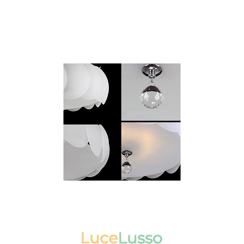 Lampadario in vetro a 3 luci, moderno, famiglia di luci a sospensione