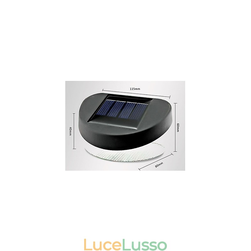 Luce solare bianca Luce da parete per percorso Paesaggio Montaggio Giardino Recinzione Luce