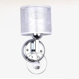Applique da parete moderna contemporanea in cristallo con caratteristica galvanizzata, luce da parete