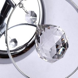 Applique da parete moderna contemporanea in cristallo con caratteristica galvanizzata, luce da parete