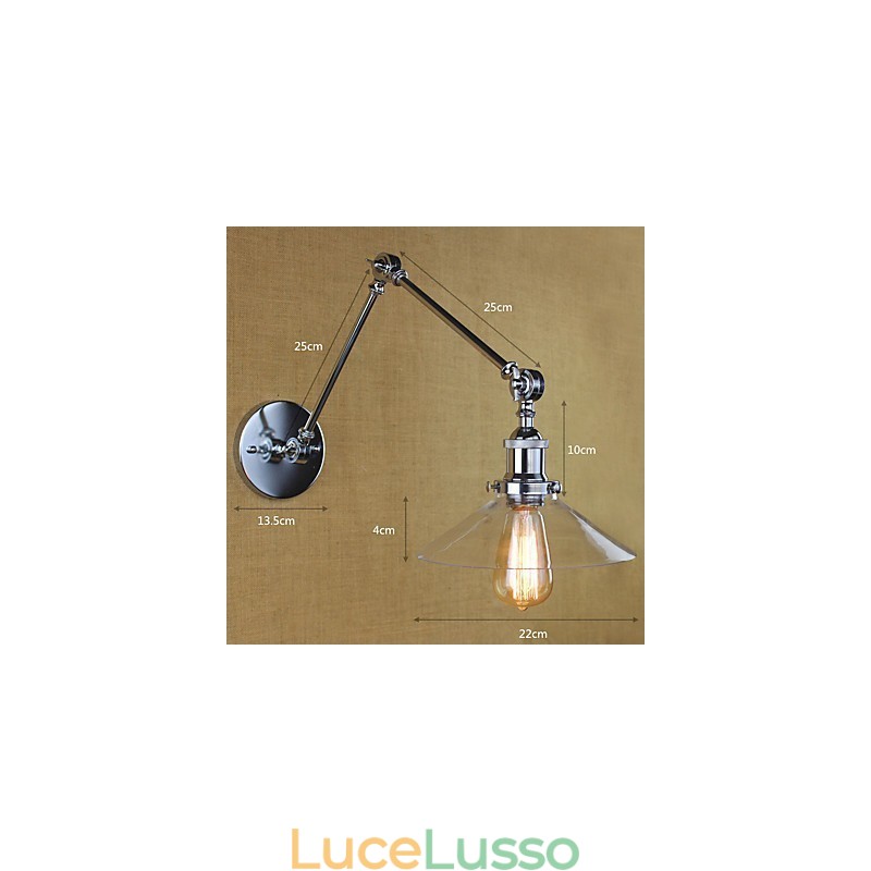 Caratteristica Vintage Country Retro Electroplate per Mini Style Swing Arm Luce Ambientale Swing