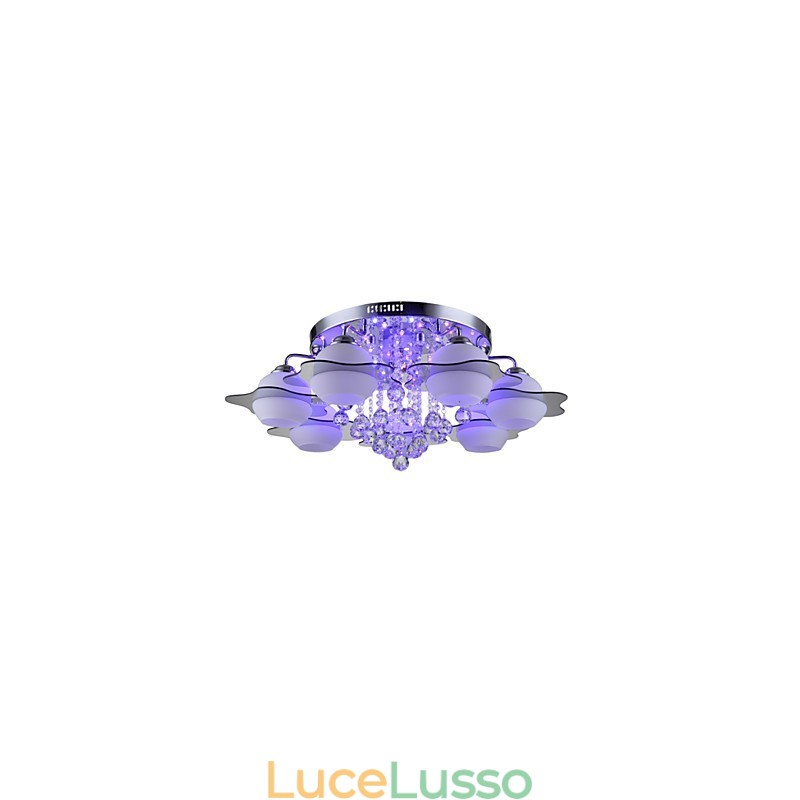 Telecomando 7 luci con luce da soffitto moderna blu rossa da montare a filo