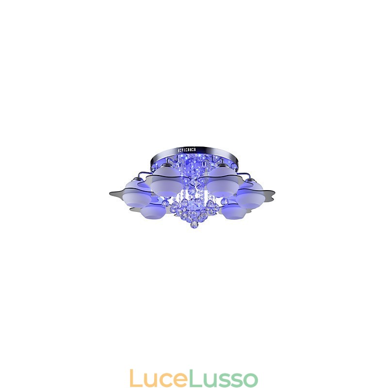 Telecomando 7 luci con luce da soffitto moderna blu rossa da montare a filo