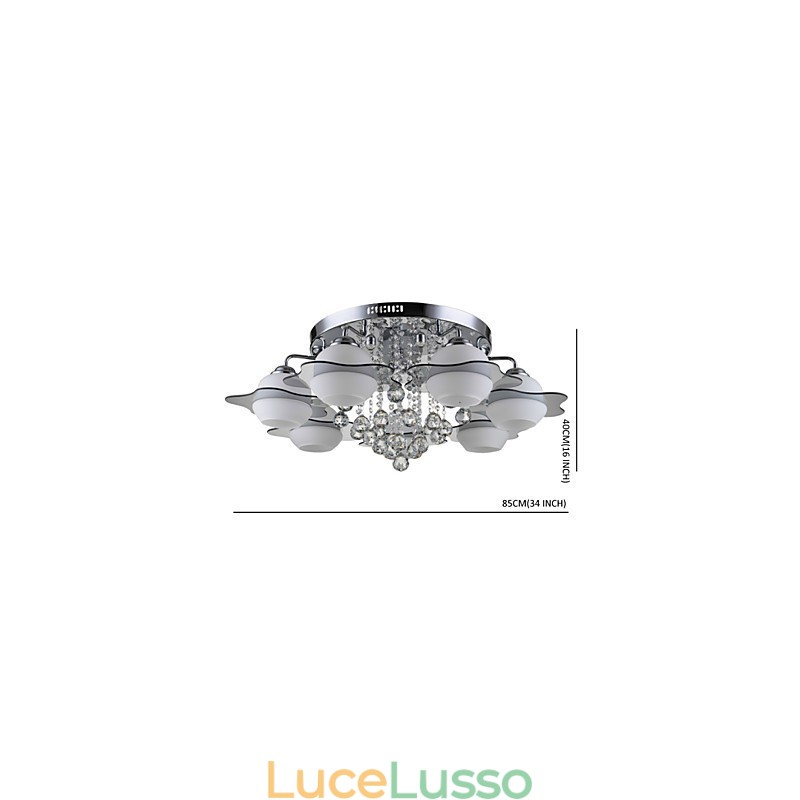 Telecomando 7 luci con luce da soffitto moderna blu rossa da montare a filo