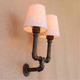 Applique da parete rustica in ottone per luce ambientale