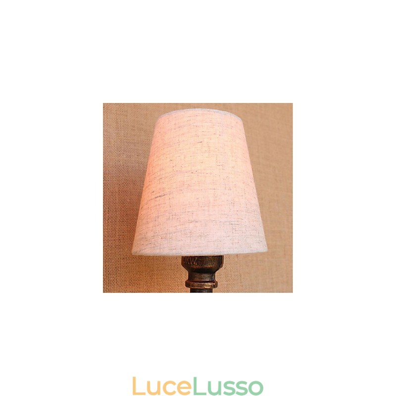 Applique da parete rustica in ottone per luce ambientale