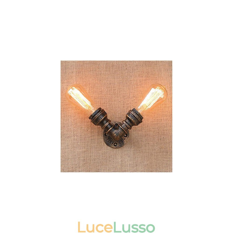 Lampada da parete decorativa piccola con tubo dell'acqua semplice Nostalgia