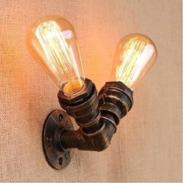 Lampada da parete decorativa piccola con tubo dell'acqua semplice Nostalgia