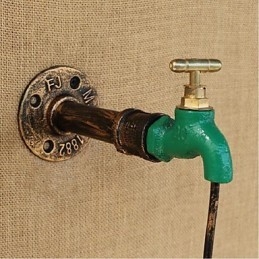 Lampada da parete decorativa Edison Retro Water Pipe Wine Bottle Wall Light
