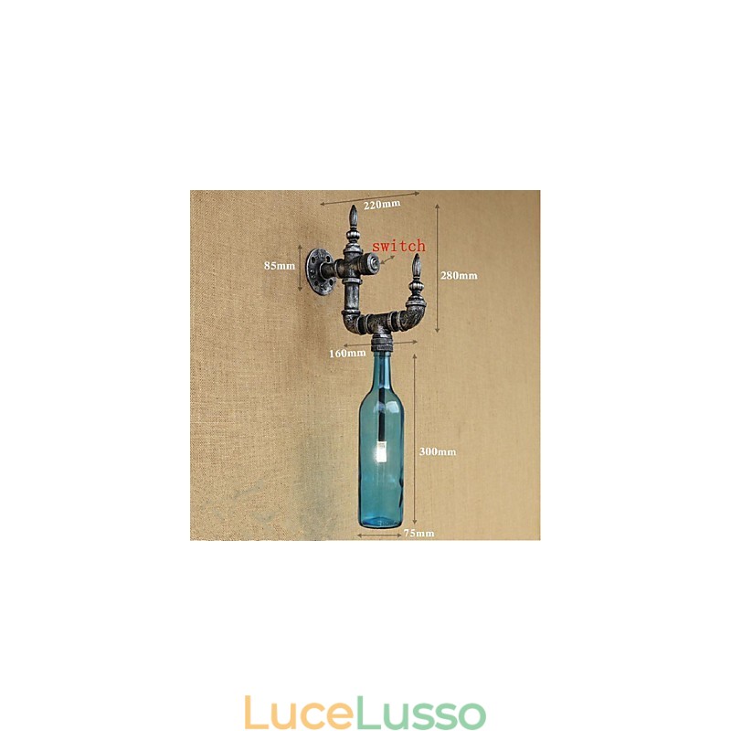 Applique da parete rustica Lodge Silver Feature per luce ambientale