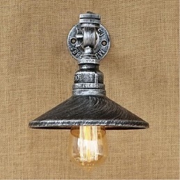 Pittura rustica Lodge Caratteristica per applique da parete con luce ambientale Applique da parete in argento