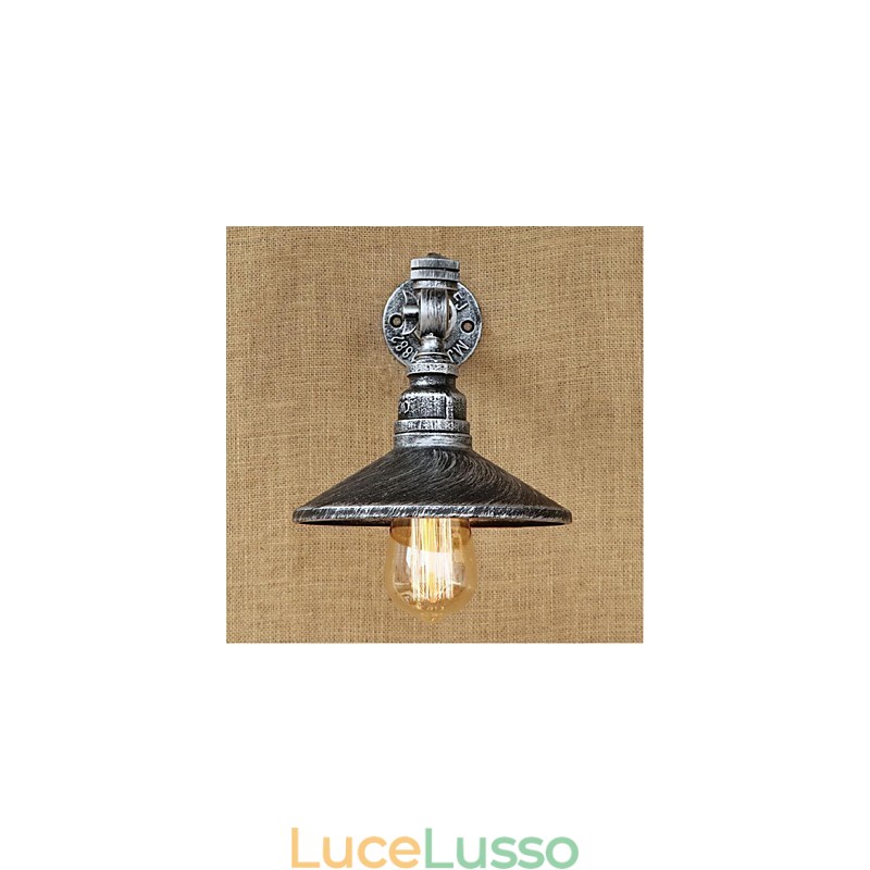 Pittura rustica Lodge Caratteristica per applique da parete con luce ambientale Applique da parete in argento