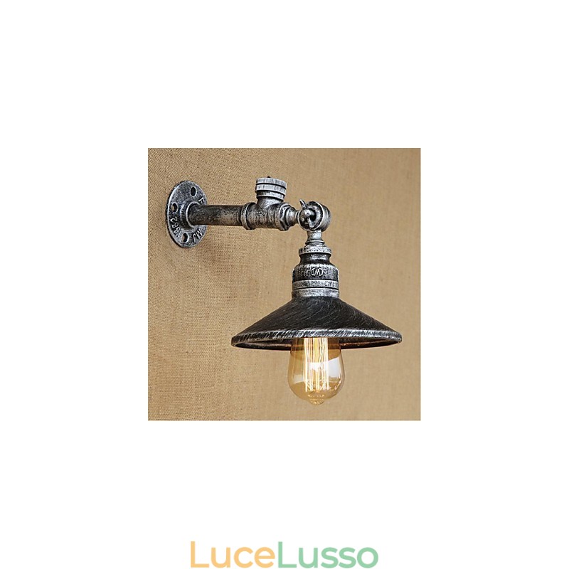 Pittura rustica Lodge Caratteristica per applique da parete con luce ambientale Applique da parete in argento