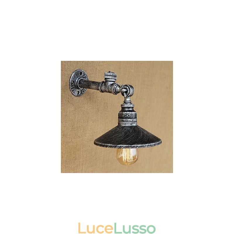 Pittura rustica Lodge Caratteristica per applique da parete con luce ambientale Applique da parete in argento