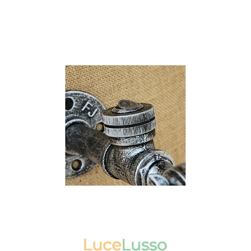 Pittura rustica Lodge Caratteristica per applique da parete con luce ambientale Applique da parete in argento