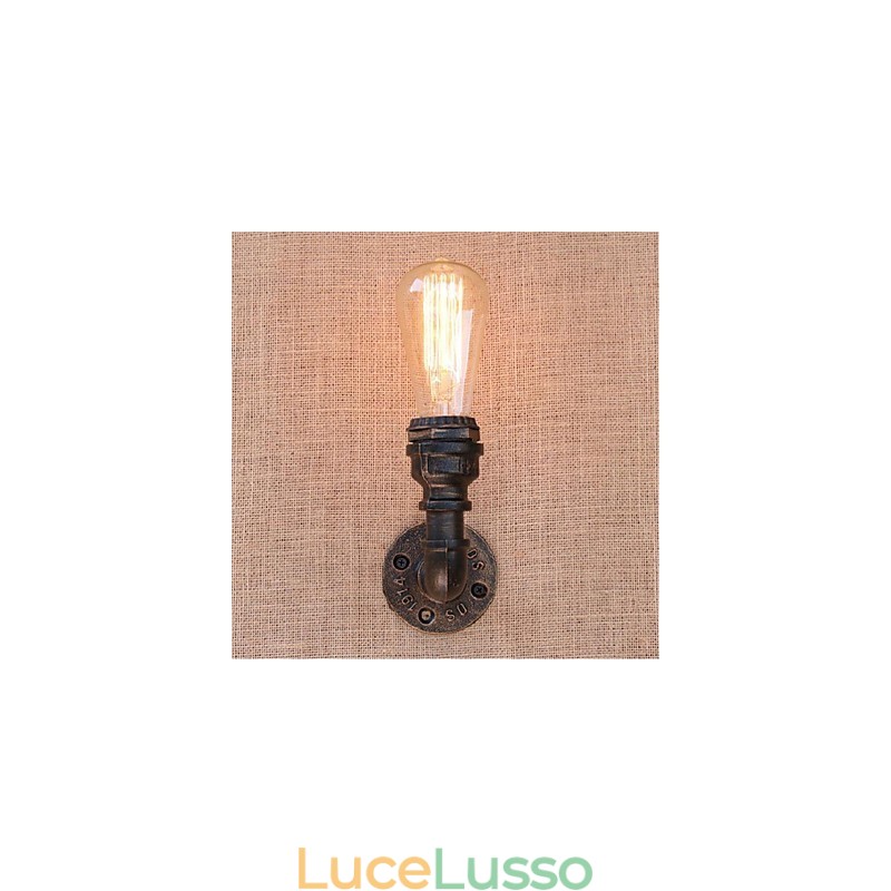 Lampada da parete decorativa piccola con tubo dell'acqua semplice Nostalgia