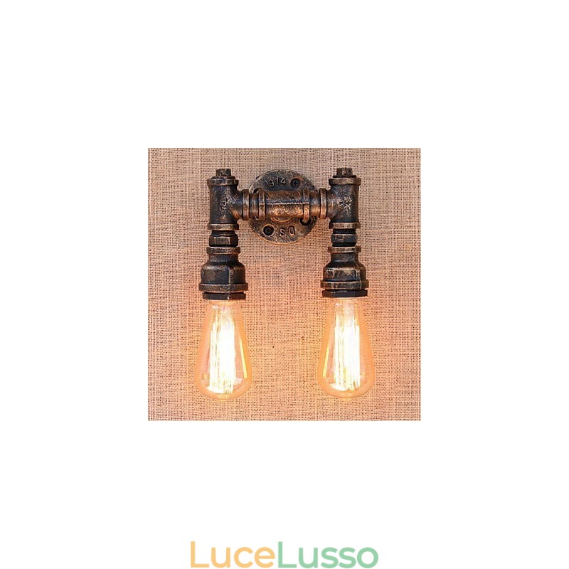 Lampada da parete decorativa piccola con tubo dell'acqua semplice Nostalgia
