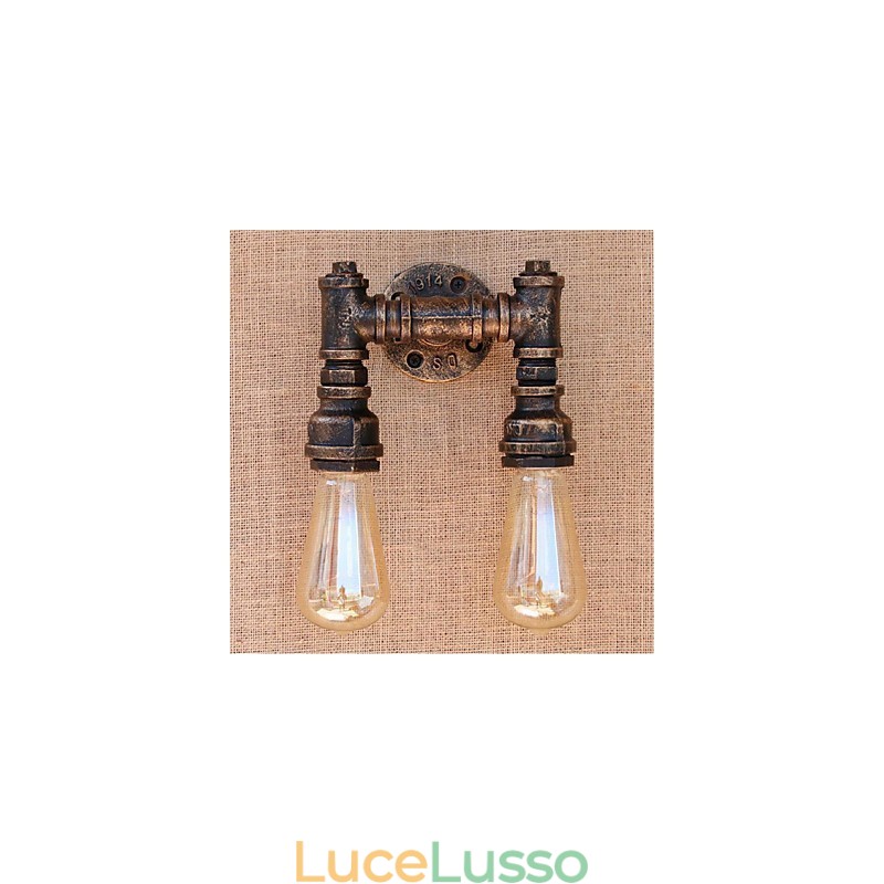 Lampada da parete decorativa piccola con tubo dell'acqua semplice Nostalgia