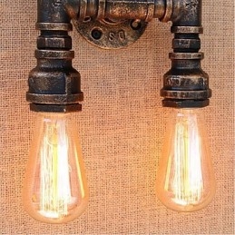 Lampada da parete decorativa piccola con tubo dell'acqua semplice Nostalgia