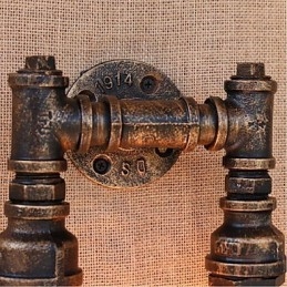 Lampada da parete decorativa piccola con tubo dell'acqua semplice Nostalgia