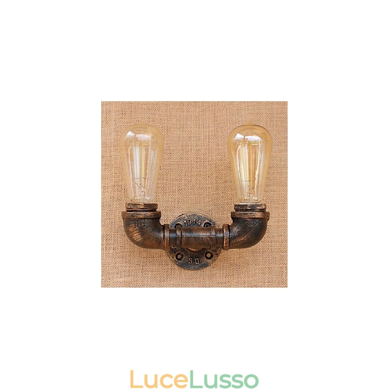 Lampada da parete decorativa piccola con tubo dell'acqua semplice Nostalgia