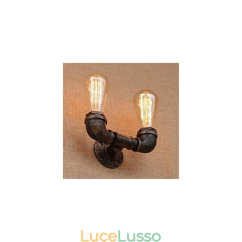 Lampada da parete decorativa piccola con tubo dell'acqua semplice Nostalgia