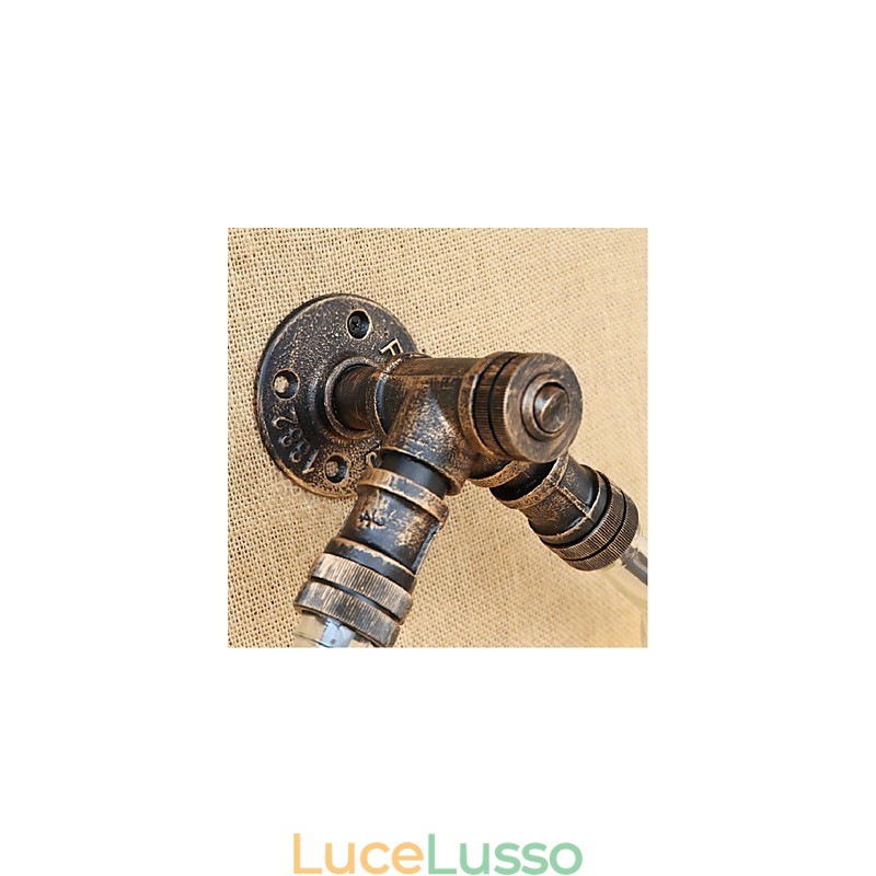 Lampada da parete retrò American Village Creative Industry Wind Designer Water Bottle Wall Light Grigio