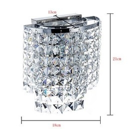 Moderna caratteristica contemporanea galvanizzata per applique da parete in cristallo downlight