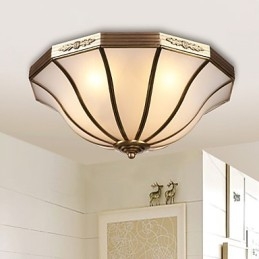 Lampada da soffitto moderna e contemporanea in rame con design decorativo