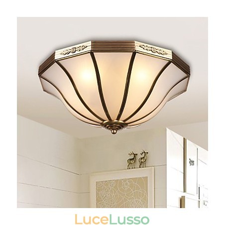 Lampada da soffitto moderna e contemporanea in rame con design decorativo Lampada da soffitto moderna e contemporanea in rame con design decorativo