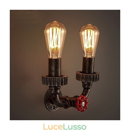 2 teste Vintage Industrial Metal Wall Lights Ristorante Caffetteria Bar Decorazione illuminazione 2 teste Vintage Industrial Metal Wall Lights Ristorante Caffetteria Bar Decorazione illuminazione
