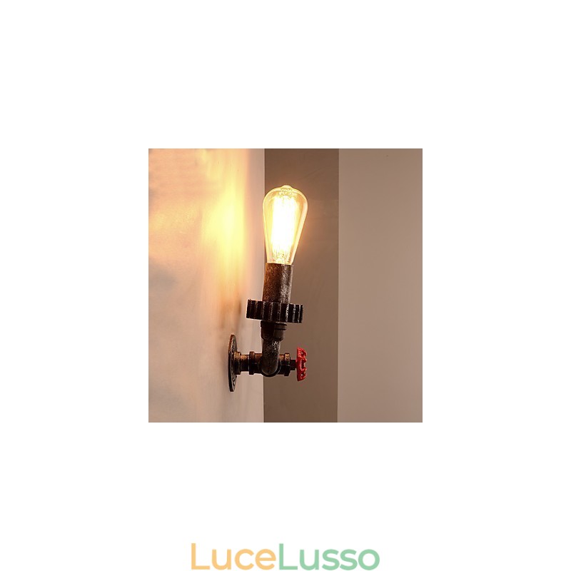2 teste Vintage Industrial Metal Wall Lights Ristorante Caffetteria Bar Decorazione illuminazione