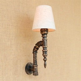 Applique da parete rustica in ottone anticato per luce ambientale, applique da parete