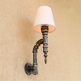 Applique da parete rustica in ottone anticato per luce ambientale, applique da parete