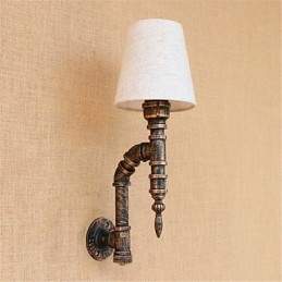 Applique da parete rustica in ottone anticato per luce ambientale, applique da parete