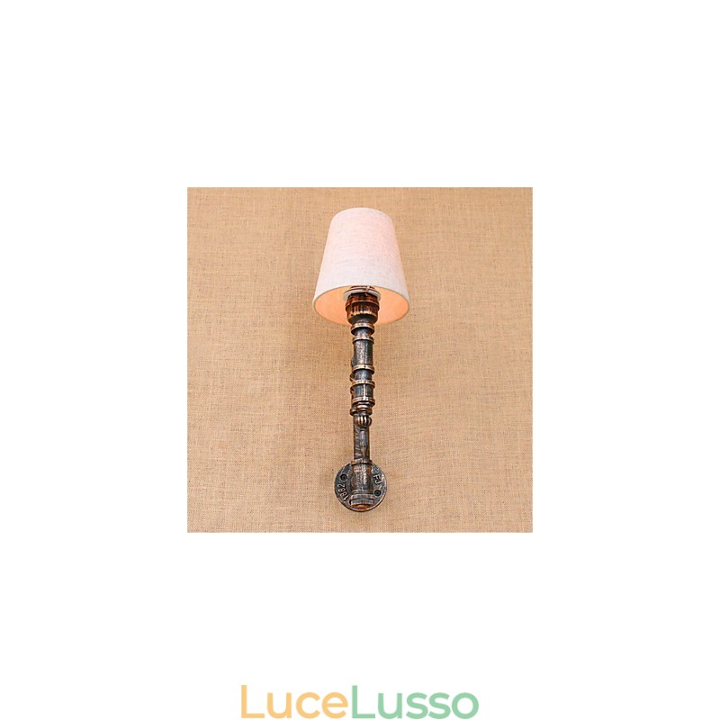 Applique da parete rustica in ottone anticato per luce ambientale, applique da parete