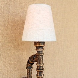 Applique da parete rustica in ottone anticato per luce ambientale, applique da parete