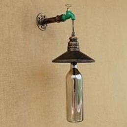 Lampada da parete in tubo di ferro retrò per bar e hotel